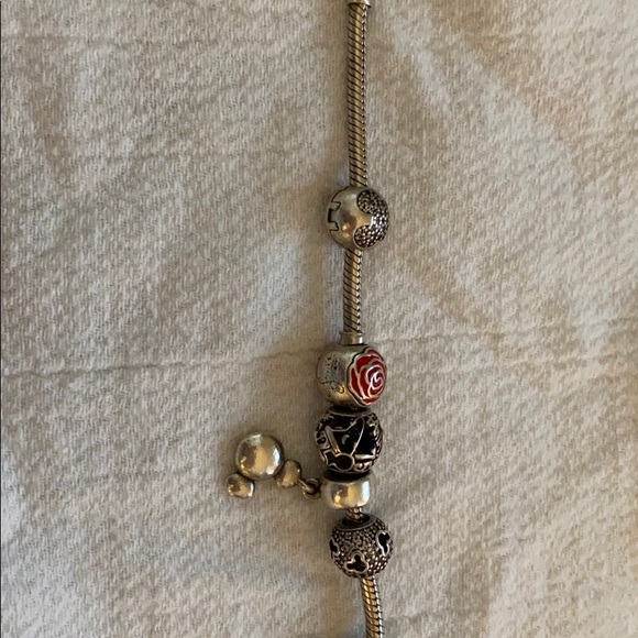 Pandora bracelet with retired Disney charms - Picture 2 of 6